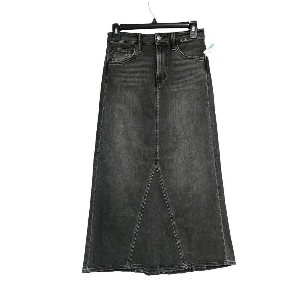 Joe's Jeans Faye Maxi Skirt Faded Black Denim High Rise Long Skirt Women's Sz 25